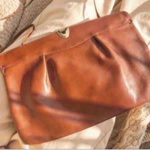 70s Vintage Excel Cognac Leather Bag